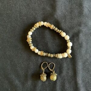 Burnished Brass Earring Set